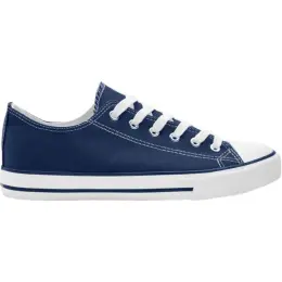 Unisex Trendi Canvas Sneaker Navy Side